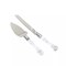 Silver Clear Knife and Server Crystal Handles Cake Serving Set Wedding Tableware